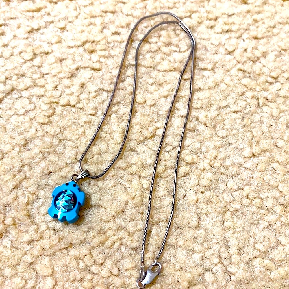 Native Americanturtle Silver Necklace - image 1